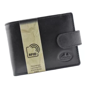    EL FORREST 916-67 RFID čierna pánska kožená peňaženka 10,7 x 8,2 cm