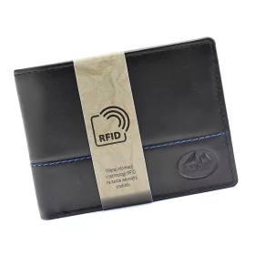    Pánska kožená peňaženka EL FORREST 916/A-623 s RFID čipom, čierna, 10,9 x 8,3 cm