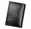  Pánska kožená peňaženka Rovicky N74-RVT RFID čierna 9,5 x 13 x 2,5 cm