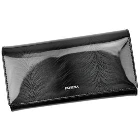    Dámska vzorovaná tmavošedá kožená peňaženka Patrizia, RFID 18,5 × 10 cm