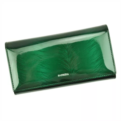  PATRIZIA FF-102 RFID dámska peňaženka z hovädzej kože zelená 18,5 x 10 x 4 cm