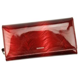    Vzor Patrizia, červená dámska kožená peňaženka, RFID 19 × 10 cm