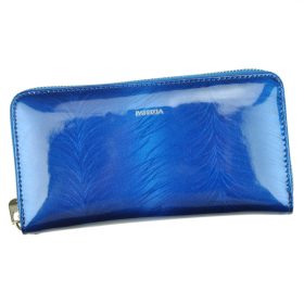    PATRIZIA FF-119 RFID modrá dámska kožená peňaženka 19,5 x 10,5 x 2,5 cm