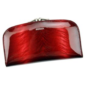    Vzor Patrizia, červená dámska kožená peňaženka, RFID 18,5 × 10 cm