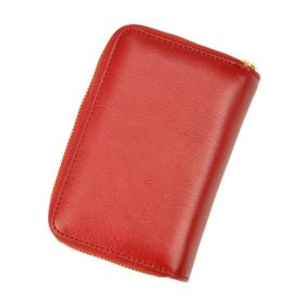    Dámska stojaca červená kožená peňaženka Patrizia 9 × 13 cm