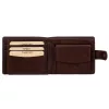  Pánska hnedá peňaženka z hovädzej kože EL FORREST 850-22 s RFID ochranou 11,5 x 9,5 x 3 cm