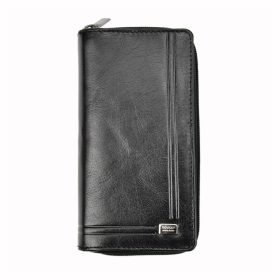    Dámska peňaženka Rovicky CPR-8931-BAR s RFID ochranou, čierna, z hovädzej kože, 9,5 x 18 cm