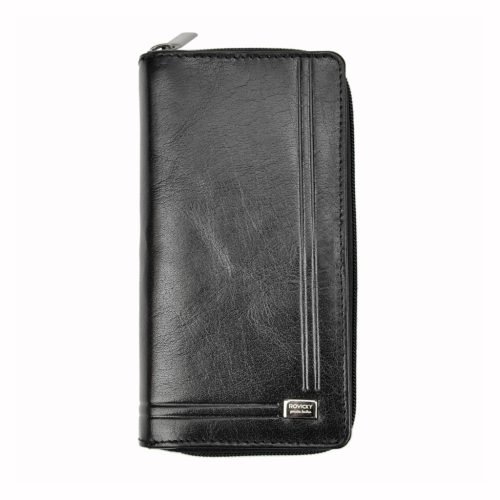  Dámska peňaženka Rovicky CPR-8931-BAR s RFID ochranou, čierna, z hovädzej kože, 9,5 x 18 cm