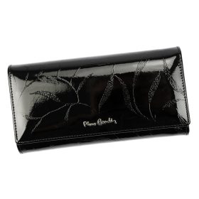    Pierre Cardin 02 LEAF 122 čierna lakovaná dámska peňaženka 19,5 x 10 cm