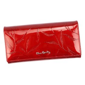    Pierre Cardin 02 LEAF 122 červená lakovaná dámska peňaženka 19,5 x 10 cm