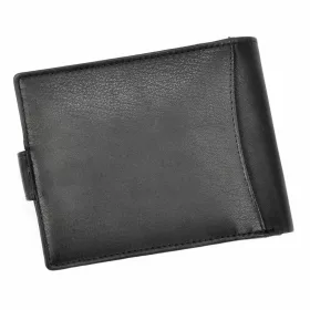    Money Kepper KK 04B čierna pánska kožená peňaženka 13,5 x 10 x 3 cm