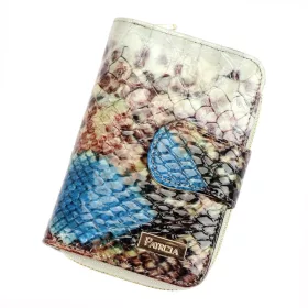    PATRIZIA VL-115 RFID modrá dámska kožená peňaženka 9 x 13 x 3,5 cm