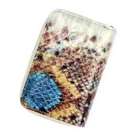    PATRIZIA VL-115 RFID modrá dámska kožená peňaženka 9 x 13 x 3,5 cm