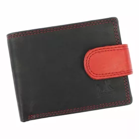    Pánska kožená peňaženka Money Kepper SN5130B MCN RFID čierno-červená 11,5 x 8,5 x 2,5 cm