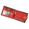  Pánska kožená peňaženka Money Kepper SN5130B MCN RFID čierno-červená 11,5 x 8,5 x 2,5 cm