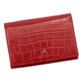  Dámska kožená peňaženka Albatross CRO LW05 s červeným vzorom hadej kože 15 x 10 x 3,3 cm