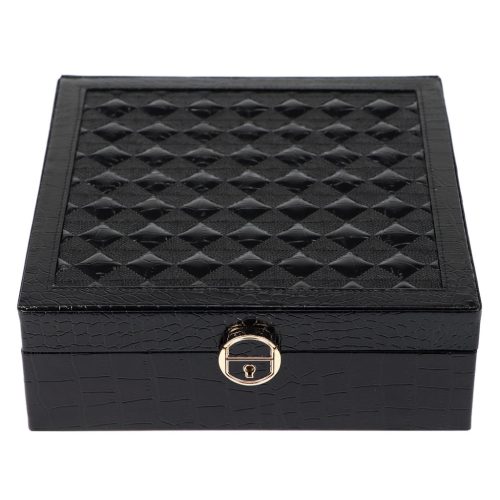  Dámsky kožený kufor PATRIZIA BEAUTY-20097 čierny 26 x 8,5 x 25,3 cm