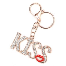   Gregorio BRE-Z1802 "kiss" feliratú kulcstartó 10 x 4 cm