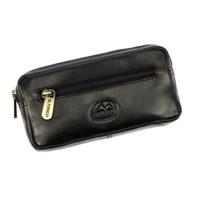    EL FORREST 823-67 čierny kožený prívesok na kľúče 12,5 x 6 x 3 cm