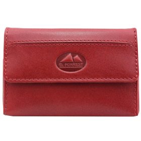    EL FORREST 848-42 červená dámska kožená kľúčenka 12 x 7,3 cm