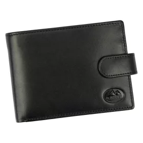    EL FORREST 806-67 RFID čierna pánska kožená peňaženka 13,5 x 9,5 x 3 cm