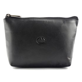    Dámska kozmetická taštička EL FORREST CB01-67 COSMETICS čierna z hovädzej kože 17 x 11 x 4 cm