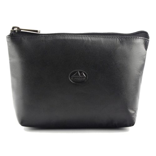  Dámska kozmetická taštička EL FORREST CB01-67 COSMETICS čierna z hovädzej kože 17 x 11 x 4 cm