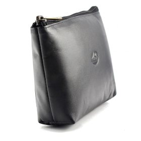    Dámska kozmetická taštička EL FORREST CB01-67 COSMETICS čierna z hovädzej kože 17 x 11 x 4 cm