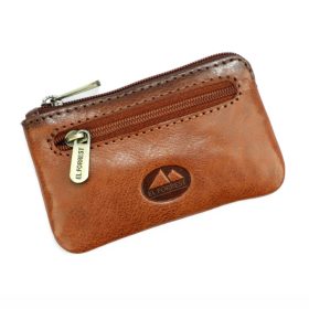    EL FORREST 858-29 hnedý kožený prívesok na kľúče 11 x 7,5 x 1,5 cm