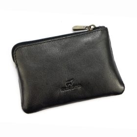    EL FORREST 858-67 čierny kožený prívesok na kľúče 11 x 7,5 x 1,5 cm