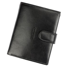    Valentini 306 PL04 čierna pánska kožená peňaženka 10,5 x 12,7 x 3 cm