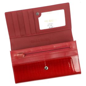    Cavaldi veľká, vzorovaná červená dámska lakovaná peňaženka 18,5×10 cm