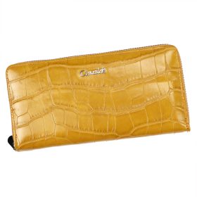    Cavaldi PX25-CR horčicovo žltá dámska kožená peňaženka z koženého vlákna 19 x 9,5 cm