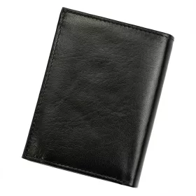   Rovicky 1541-03-BOR RFID čierna pánska kožená peňaženka 9,5 x 12,8 x 3 cm