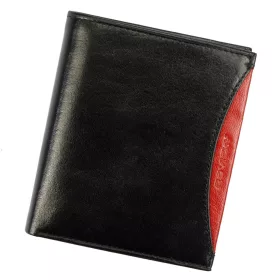    Rovicky 1552-03-BOR RFID čierno-červená pánska kožená peňaženka 11 x 12,5 x 3 cm