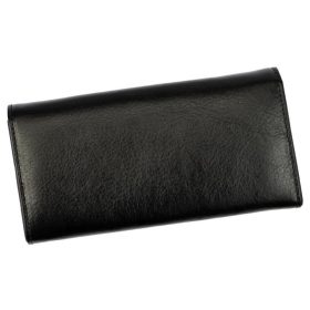    Gregorio veľká čierna dámska kožená peňaženka 18,5 × 9,5 cm