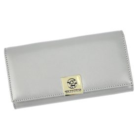    Gregorio GS-106 šedá dámska kožená peňaženka 19 x 10 x 4 cm