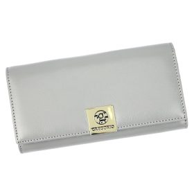    Gregorio GS-106 šedá dámska kožená peňaženka 19 x 10 x 4 cm