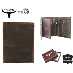    Kožená peňaženka Wild RM-04-BAW BUFFALO hnedá 9,7 x 12,5 x 2,5 cm