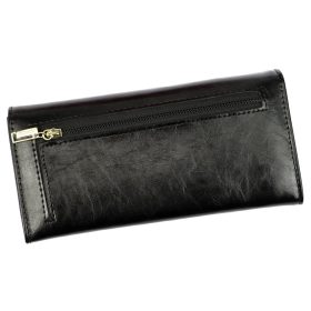    Rovicky 8802-BPRN RFID čierna dámska peňaženka z hovädzej kože 18,5 x 9 x 3 cm