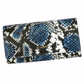    Cavaldi PX28-DNH modrá dámska kožená peňaženka z koženého vlákna 19 x 10 cm