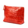  Dámska kozmetická taštička Gregorio COSMETICS-002 CROCO červená z hovädzej kože 27 x 20 x 10 cm