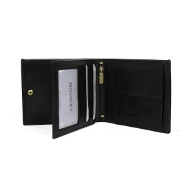    Rovicky N01-RVTP RFID čierno-červená pánska kožená peňaženka 12,3 x 10,2 x 2 cm