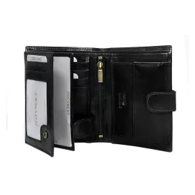    Rovicky N4L-RVTP RFID čierno-červená pánska kožená peňaženka 10,5 x 13 x 2,8 cm