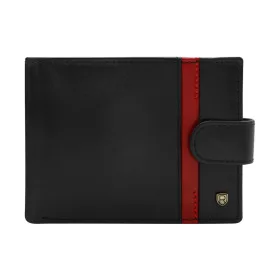    Rovicky N61L-RVTP RFID čierno-červená pánska kožená peňaženka 13 x 9,5 x 2,5 cm