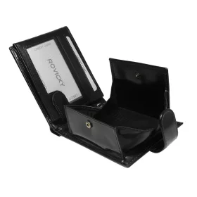    Rovicky N61L-RVTP RFID čierno-červená pánska kožená peňaženka 13 x 9,5 x 2,5 cm