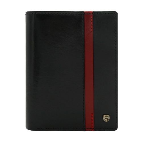  Rovicky N62-RVTP RFID čierno-červená pánska kožená peňaženka 9,5 x 12,5 x 2,5 cm
