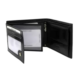    Rovicky N992-RVTP RFID čierno-červená pánska kožená peňaženka 12,5 x 9,5 x 2,5 cm