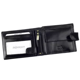    Rovicky N992L-RVT RFID hnedá pánska peňaženka z hovädzej kože 12,5 x 9,5 x 2,5 cm