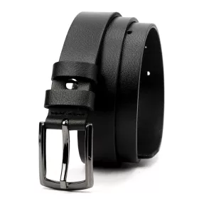   Pánsky opasok VerMari PM-W-30 z hovädzej kože čierny, 3 cm